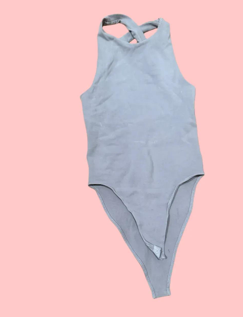 Zara Women's Grey and Blue Bodysuit
